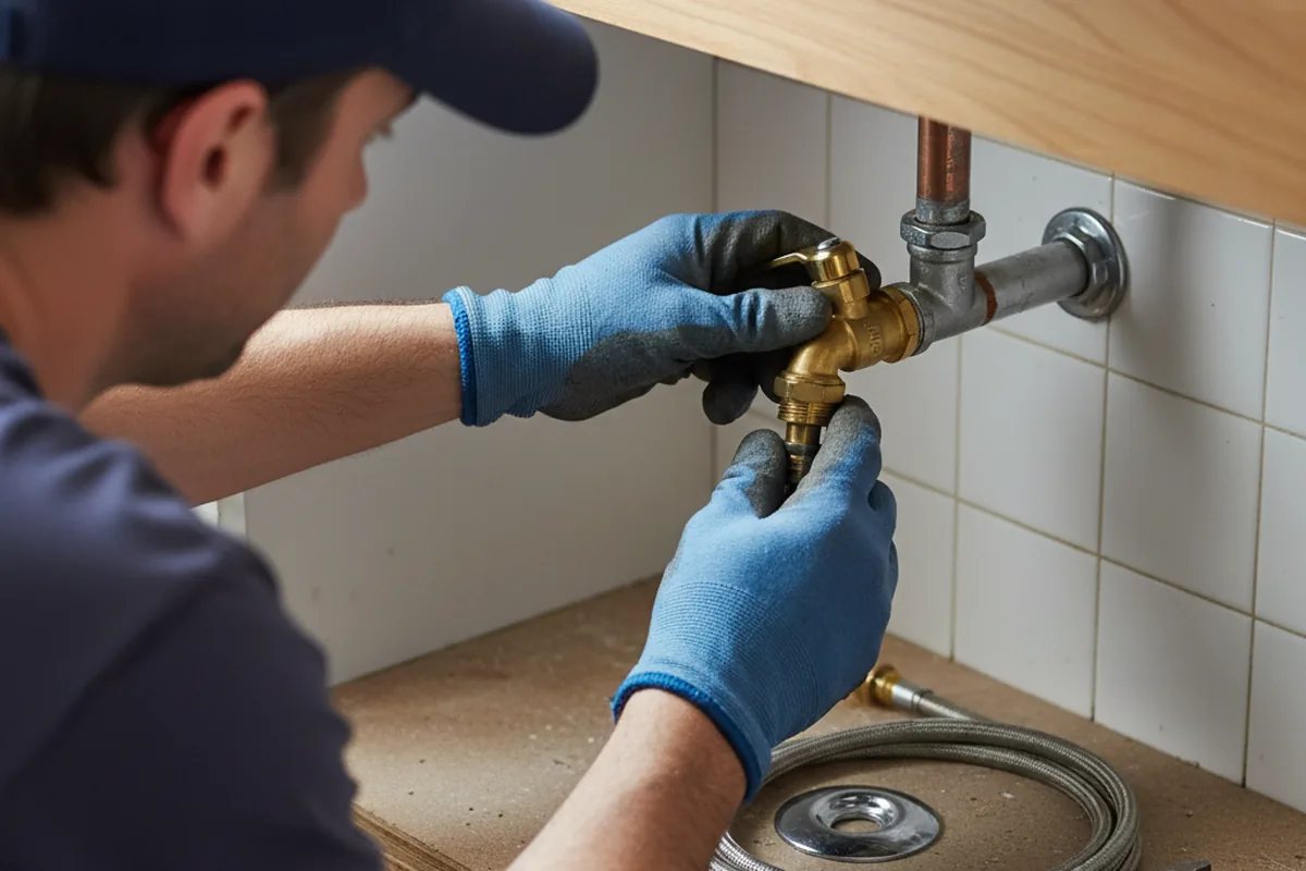 Shutoff valve and fitting work during Emergency Plumbing in Lakeville